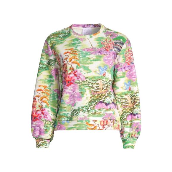 STELLA JEAN FLORAL TEMPLE SWEATSHIRT - Picture 1 of 5